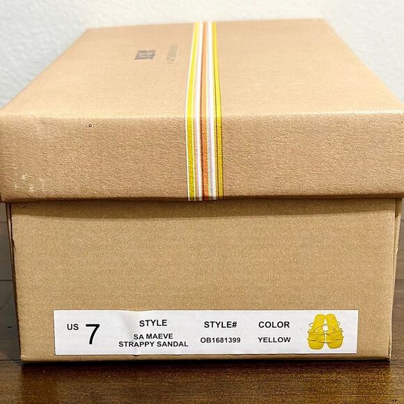 Anthropologie Yellow Strappy Sandals - Picture 4 of 4